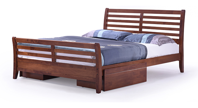Remont Storage Bed Queen Size(Teak Finish)